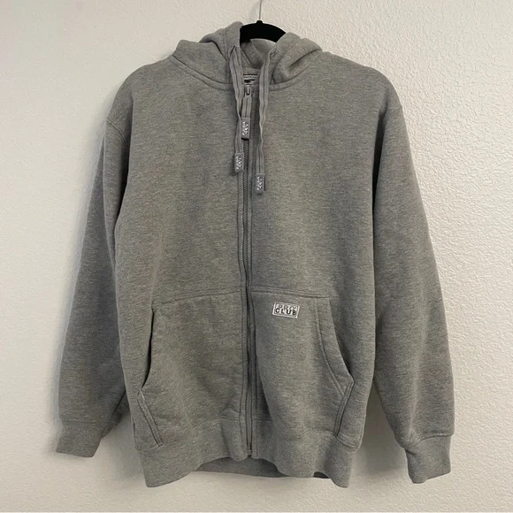 Pro Club Gray Full Zip-Up Fleece Heavyweight Hoodie Size S - Picture 1 of 4